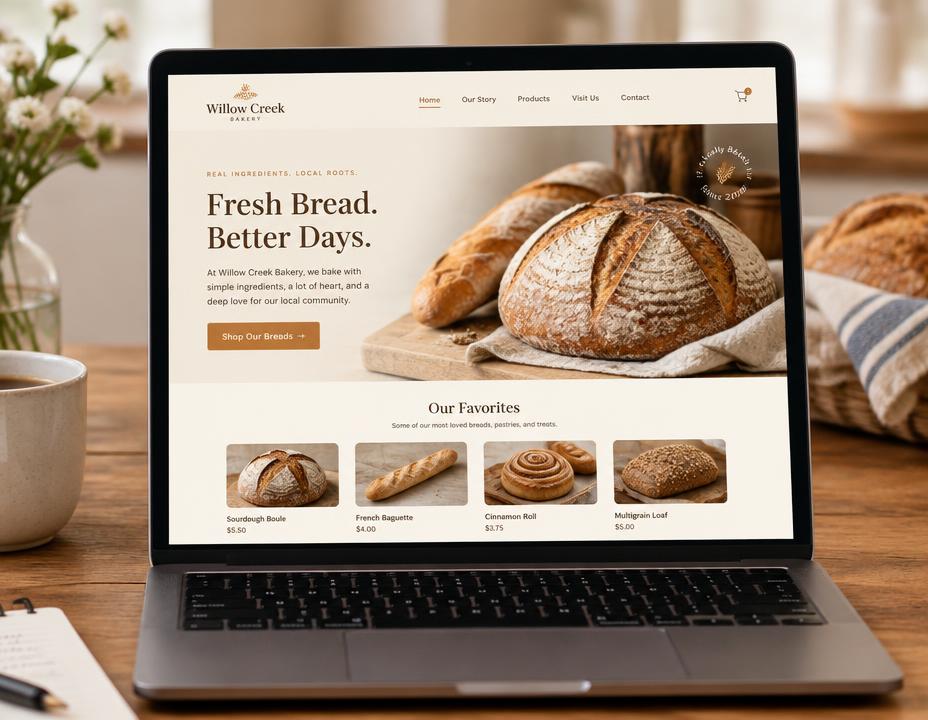 Website voorbeeld Buurtbakker